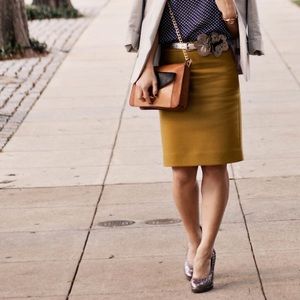 Vintage Wool Blend Pencil Skirt